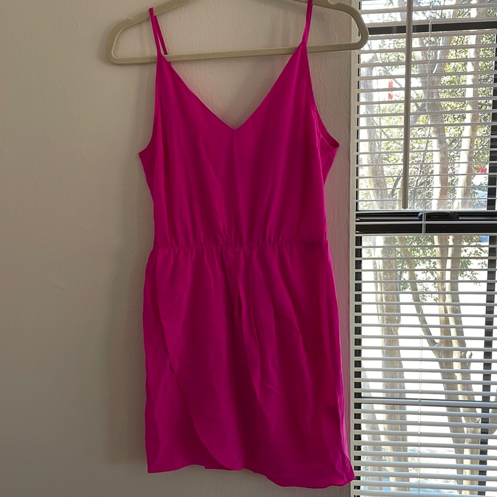 Amanda Uprichard Fuchsia Pink Mini Slip Dress